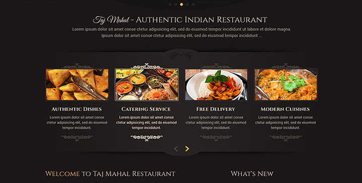 wordpress template restaurant