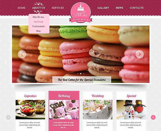 Cake shop template
