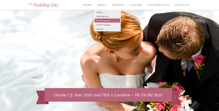 wedding website template