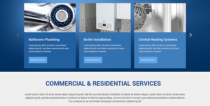 plumbing website template