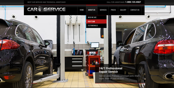 Car repair bootstrap template