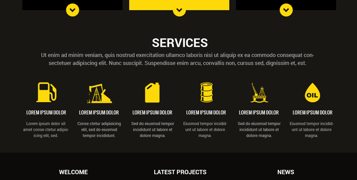 industry website template