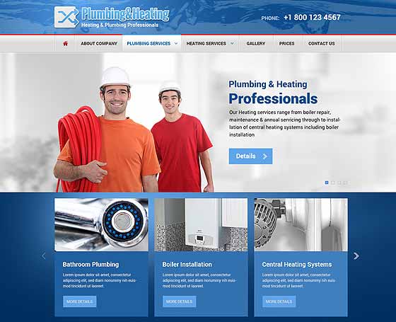 Plumbing bootstrap template