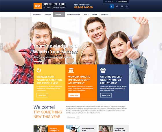 college wordpress theme