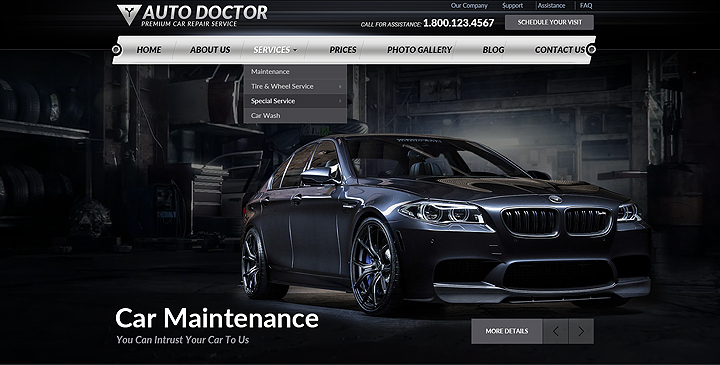 wordpress car repair theme
