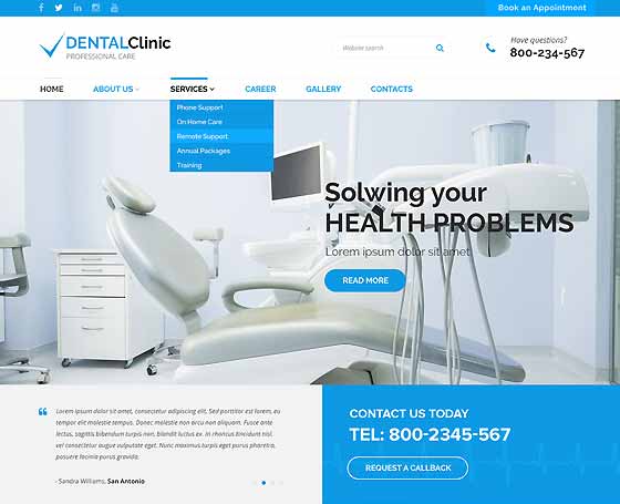 Medical website template
